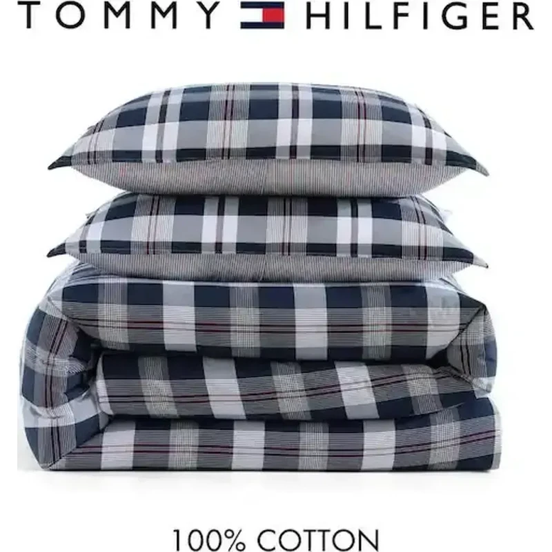 Juego de cama Tommy Hilfiger — Plaid 100% algodón
