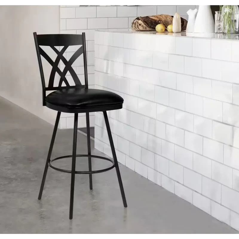 Armen Living — Silla de bar Negro mate