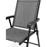 Black Metal Folding Patio Chair miniatura 2