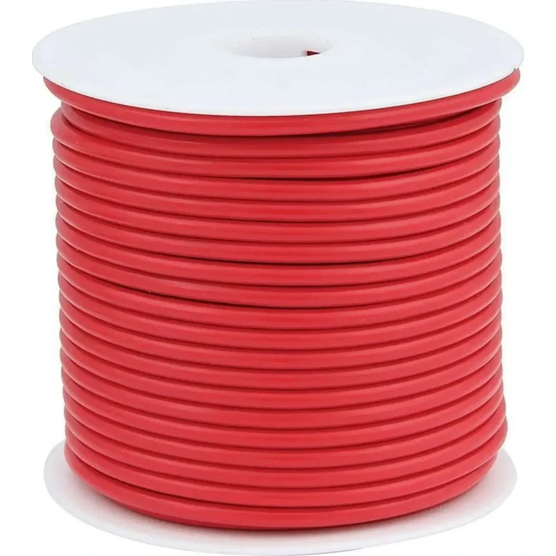 Cable eléctrico rojo en rollo