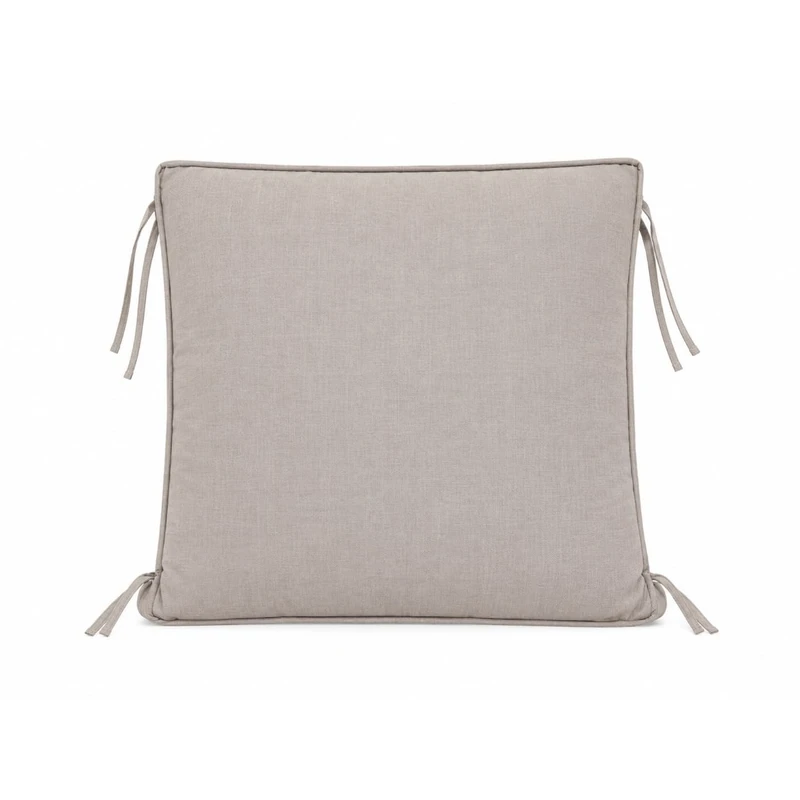 Cojín de asiento taupe con lazos — Neutro (promo $5)