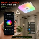 Commercial Electric Smart LED Exhaust Fan with Bluetooth Speaker miniatura 5