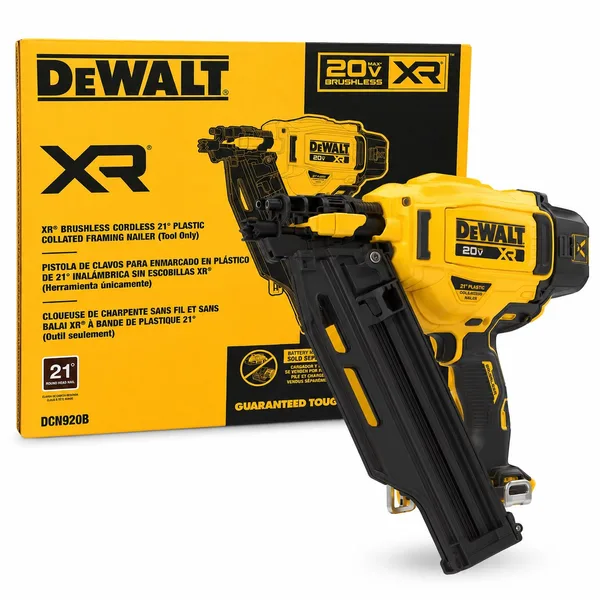DEWALT 20V MAX XR Brushless Cordless 21° Framing Nailer
