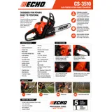 ECHO CS-3510 Gas-Powered Rear-Handle Chainsaw 16" miniatura 6