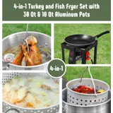 Feasto 4-in-1 Turkey and Fish Fryer Set with 30 Qt & 10 Qt Aluminum Pots miniatura 5