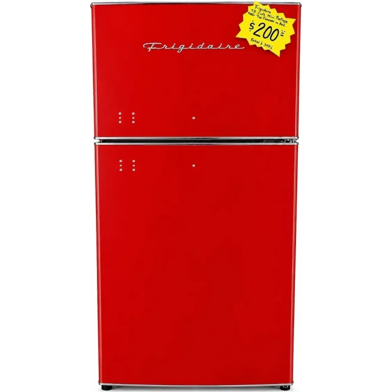 Frigidaire Retro Mini Fridge with Top Freezer - Red