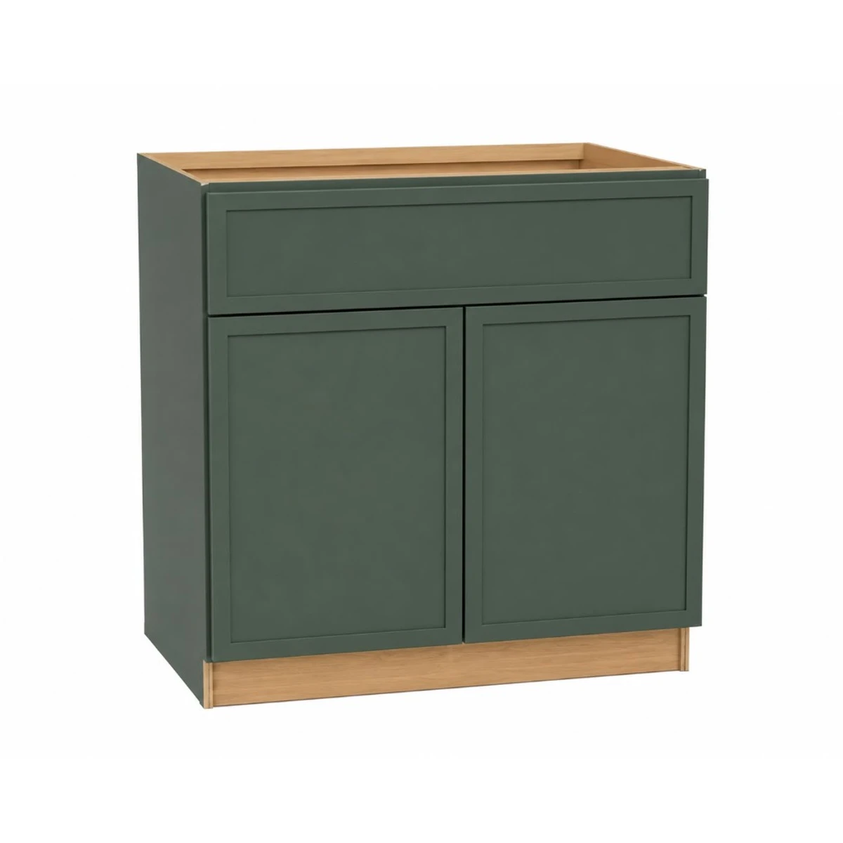 Gabinete base de cocina — 1 cajón + 2 puertas (verde bosque) - imagen 1