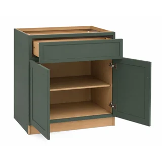 Gabinete base de cocina — 1 cajón + 2 puertas (verde bosque) miniatura 2