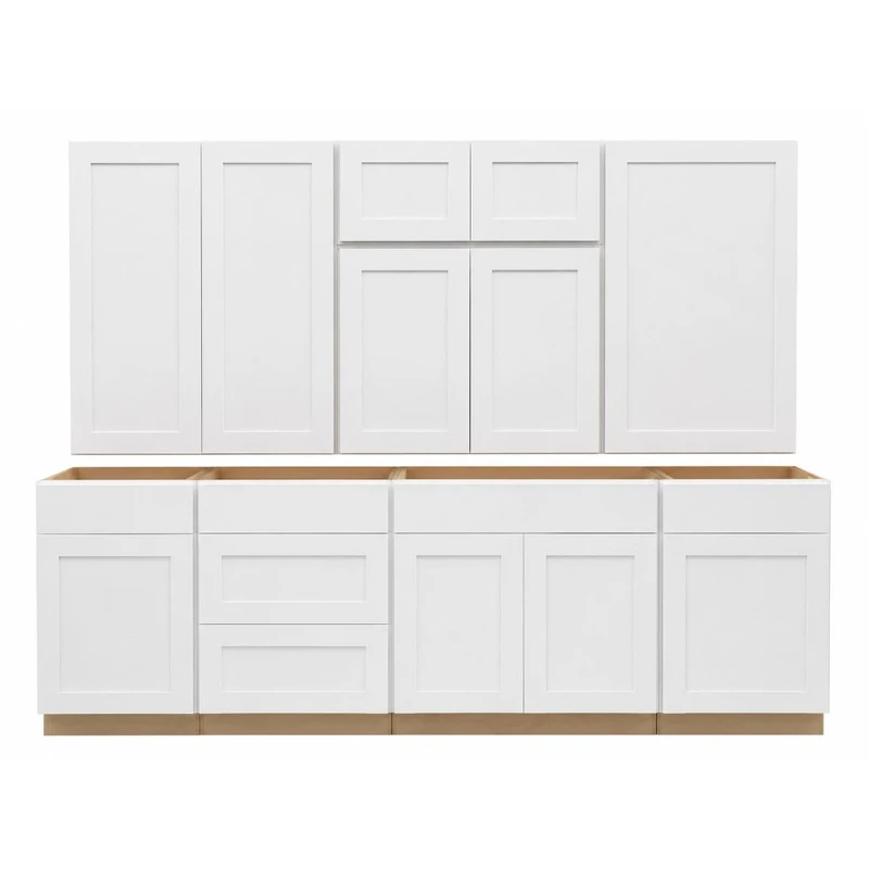 Set gabinetes de cocina modulares — Blanco (shaker)