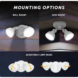 Globe Pro Grade 1200 Lumens LED Security Light 2-Pack miniatura 4