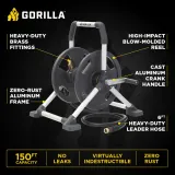 Gorilla GRS-150H Heavy-Duty Hose Reel with 150ft Capacity miniatura 2