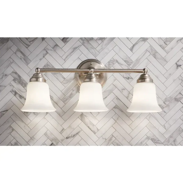 Hampton Bay Ashhurst 24 in. 3-Light Vanity Light Brushed Nickel