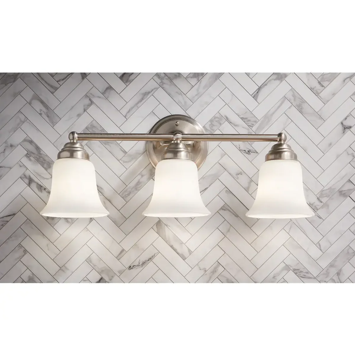 Hampton Bay Ashhurst 24 in. 3-Light Vanity Light Brushed Nickel - imagen 1