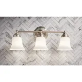 Hampton Bay Ashhurst 24 in. 3-Light Vanity Light Brushed Nickel miniatura 1