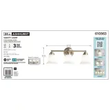 Hampton Bay Ashhurst 24 in. 3-Light Vanity Light Brushed Nickel miniatura 8