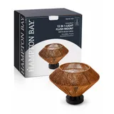Hampton Bay Savannah 13 in 1-Light Flush Mount Matte Black Finish miniatura 1