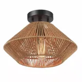 Hampton Bay Savannah 13 in 1-Light Flush Mount Matte Black Finish miniatura 4
