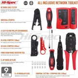 Hi-Spec Network Cable Testing & Wiring Tool Kit Set - 9 Piece miniatura 2