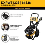 Hidrolavadora a gas DEWALT DXPW61336 — 3100 PSI miniatura 3