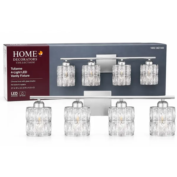 Home Decorators Collection Tulianne 4-Light LED Vanity Fixture