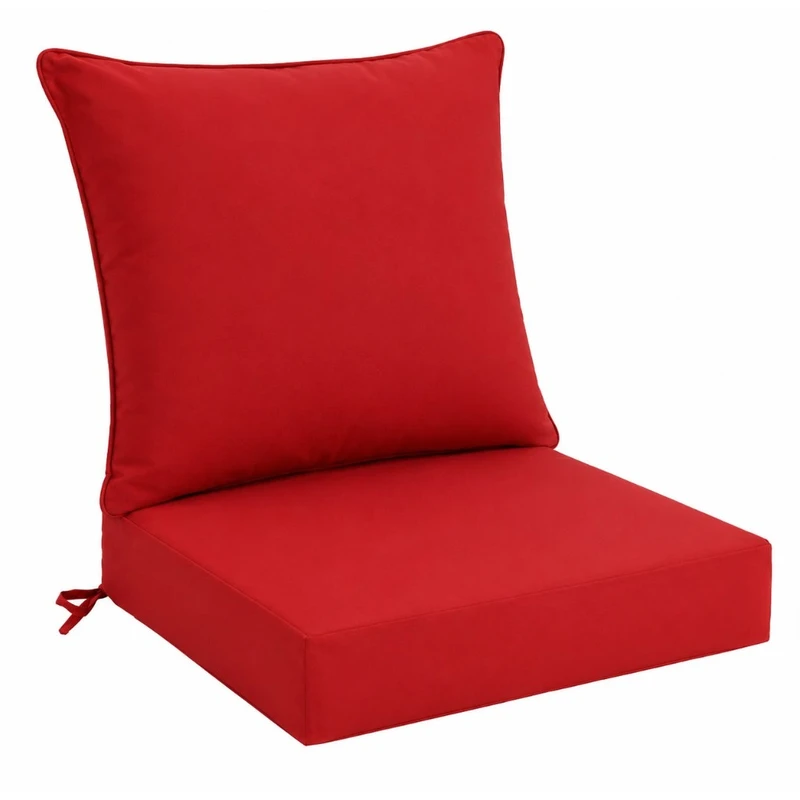 Juego cojines patio rojo deep seat — Asiento + respaldo (promo $5)