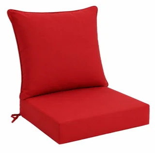 Juego cojines patio rojo deep seat — Asiento + respaldo (promo $5) miniatura 1