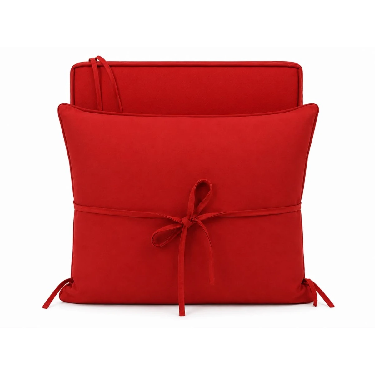 Juego de cojines rojos con lazo — Asiento + respaldo (promo $5) - imagen 1