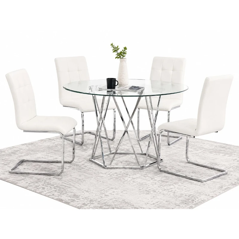 Juego de comedor 6 piezas — farmhouse gris con banca