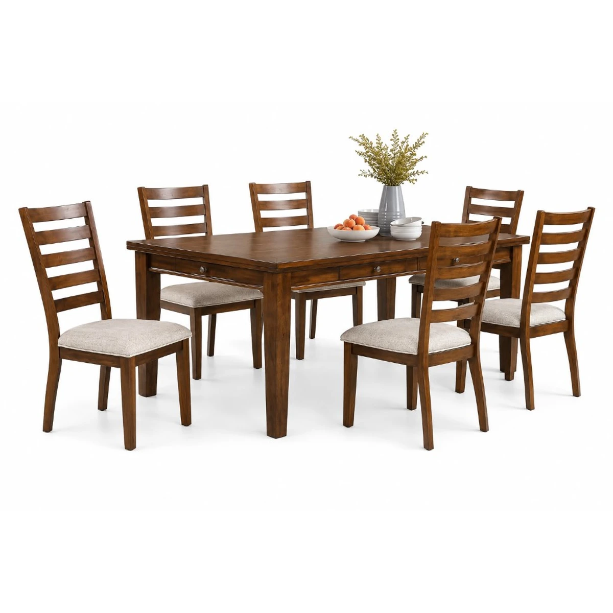 Juego de comedor 5 piezas — mesa redonda y sillas quilted negras - imagen 1