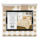 Juego de sábanas Full American Linen — Cuadros beige miniatura 5