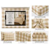Juego de sábanas Full American Linen — Cuadros beige miniatura 4