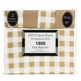 Juego de sábanas Full American Linen — Cuadros beige miniatura 3