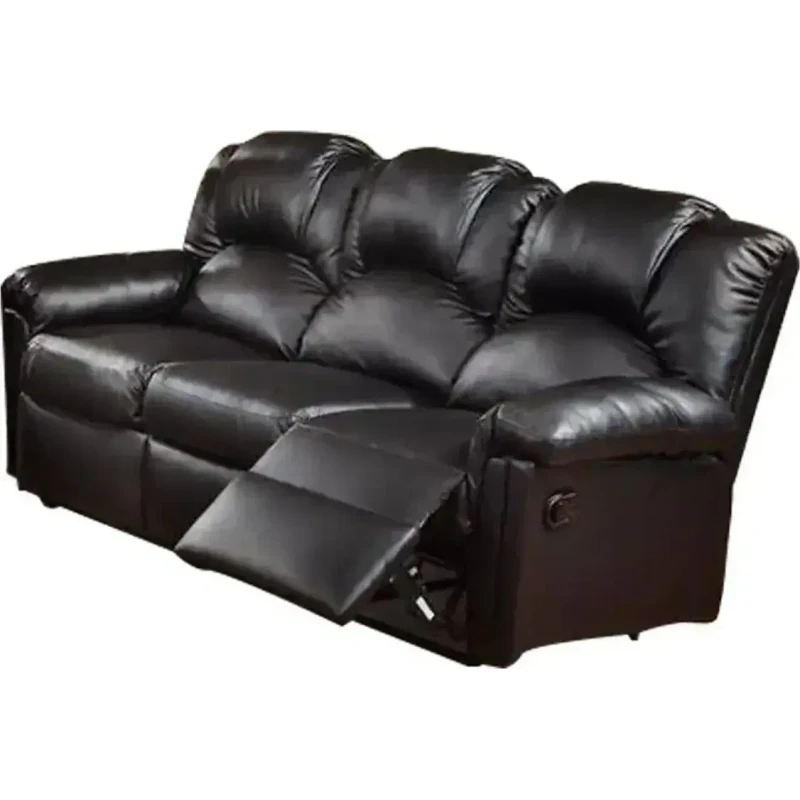 Sofá reclinable negro 3 plazas — Oferta 4 de Julio