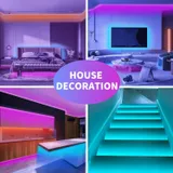 KSIPZE 100FT RGB LED Strip Light with Remote and App Control miniatura 2