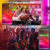 KSIPZE 100FT RGB LED Strip Light with Remote and App Control miniatura 4