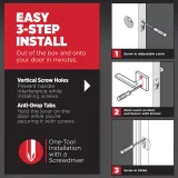 Kwikset Halifax Bed/Bath Lever in Matte Black miniatura 5