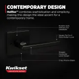 Kwikset Halifax Bed/Bath Lever in Matte Black miniatura 6