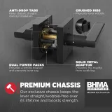 Kwikset Halifax Bed/Bath Lever in Matte Black miniatura 7