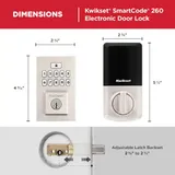 Kwikset SmartCode 260 Keypad Electronic Lock - Satin Nickel miniatura 9