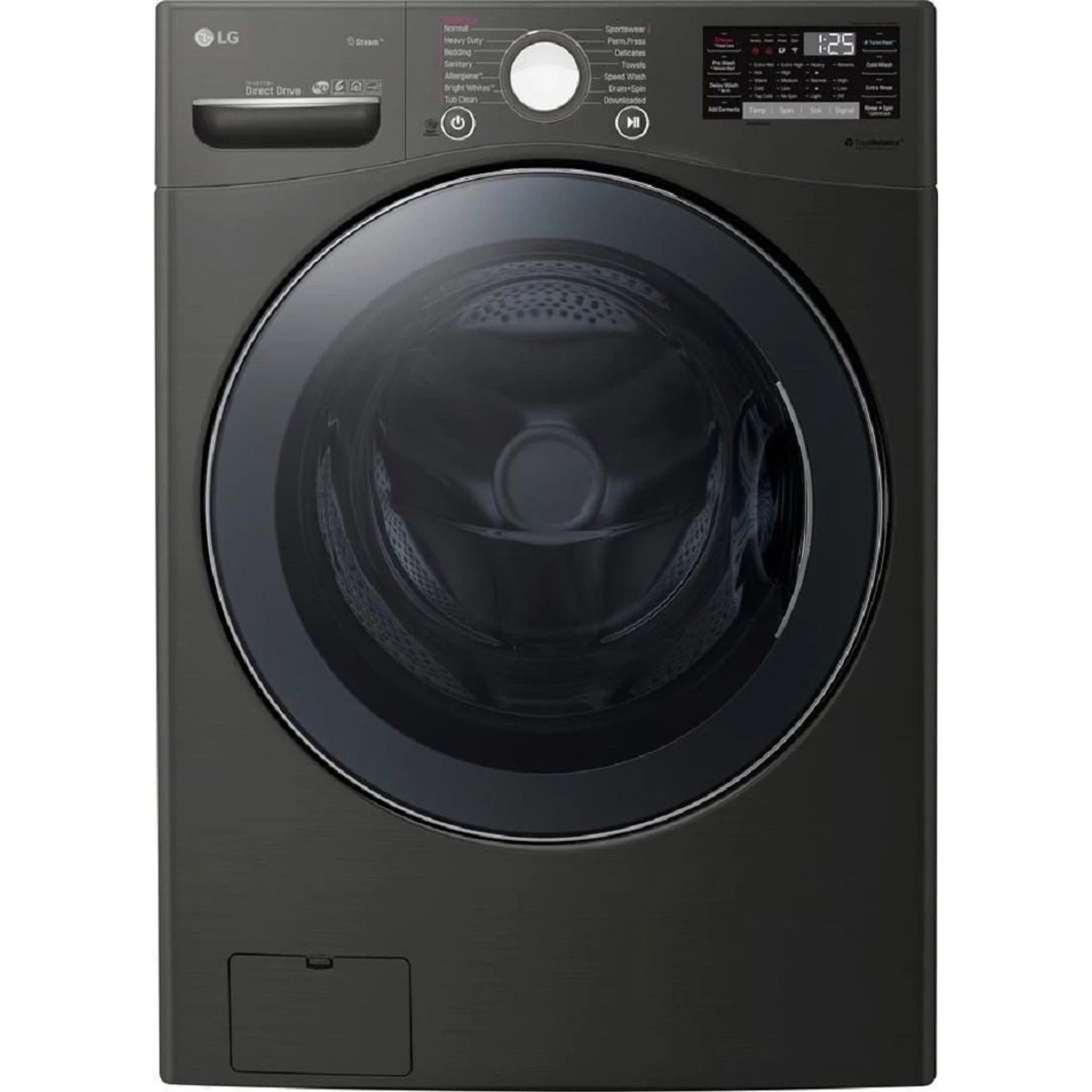 Lavadora LG WM3400 — Negra - imagen 1