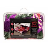 Luxury Plush Blanket - Purple Floral Design miniatura 2