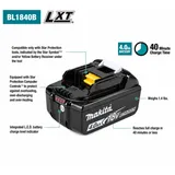 Makita 18V LXT Lithium-Ion Starter Pack BL1840BDC1 miniatura 4