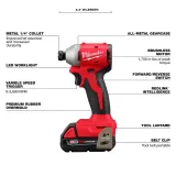 Milwaukee M18 Cordless Tool Combo Kit with Drill, Impact Driver, miniatura 2