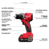 Milwaukee M18 Cordless Tool Combo Kit with Drill, Impact Driver, miniatura 3