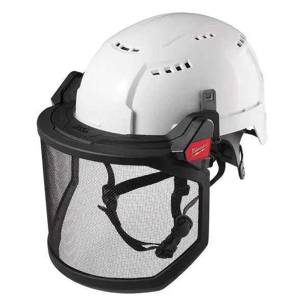 Milwaukee Metal Mesh Face Shield with Hard Hat