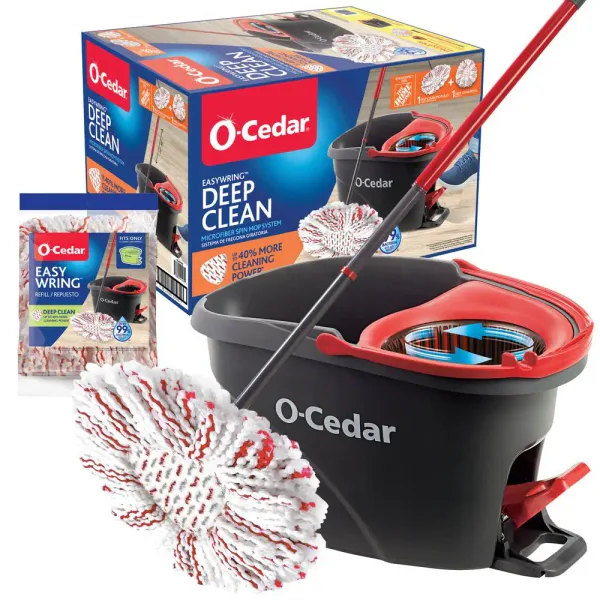 O-Cedar EasyWring Deep Clean Microfiber Spin Mop System