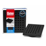 Oatey Designline 4" x 4" Matte Black Square Drain miniatura 1