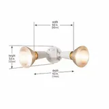 Outdoor Dual-Head White Security Floodlight miniatura 6