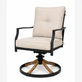 Outdoor Patio Dining Set with Swivel Chairs and Umbrella miniatura 2