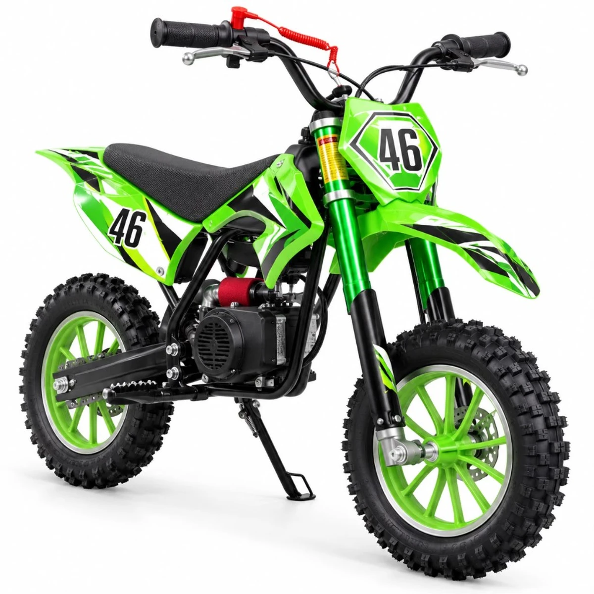 Pit bike infantil #46 — Verde lima - imagen 1